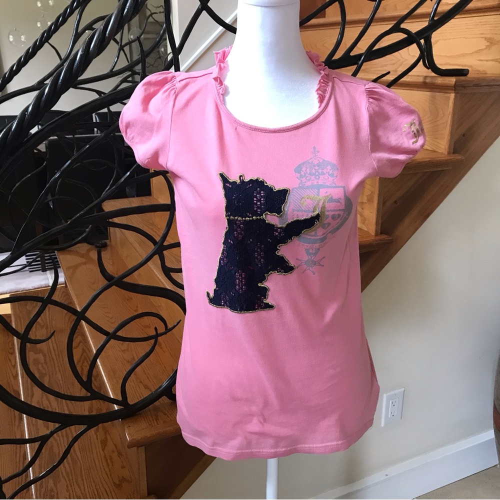 Juicy Couture Pink Kids Shirt with Dog Print